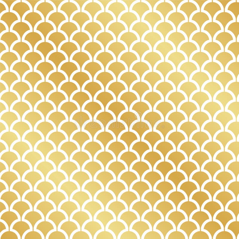 Seamless abstract Art Deco gold leaf pattern royalty free illustration