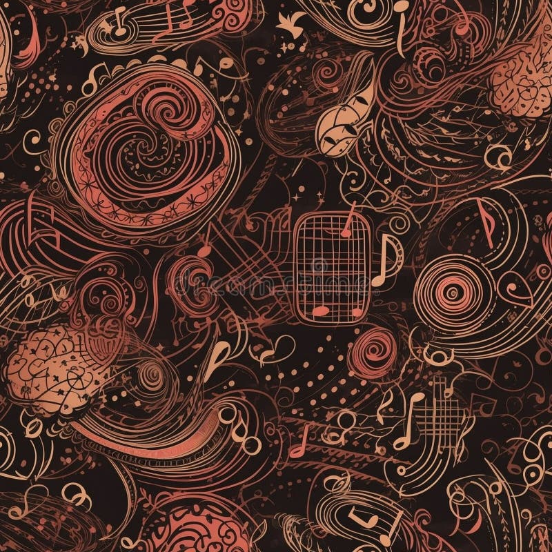 AIGenerated Seamless Abstract Background Tile with a Random Music