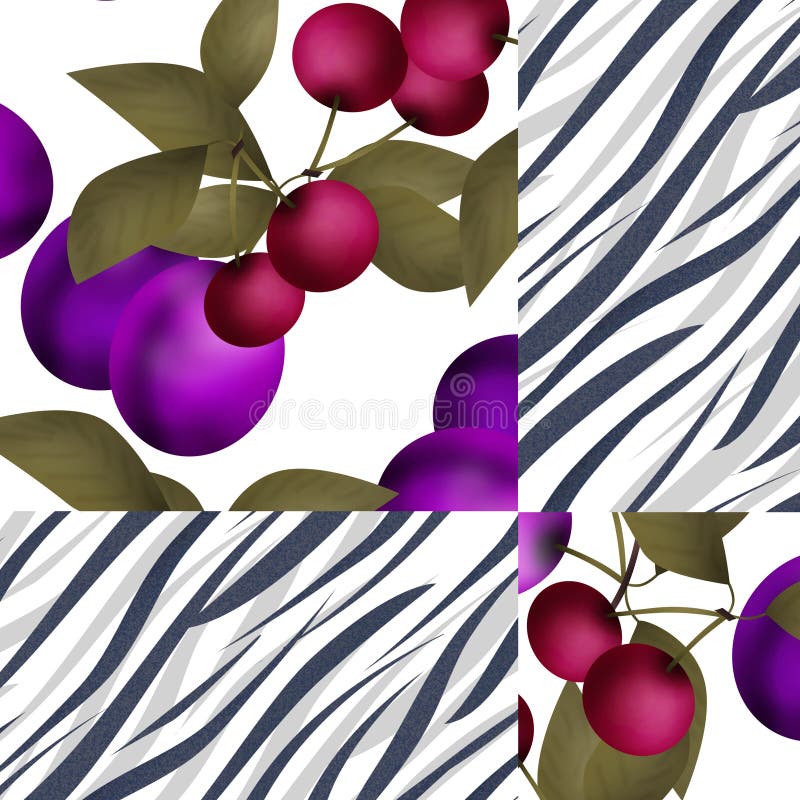 Seamless abstract berry pattern royalty free illustration