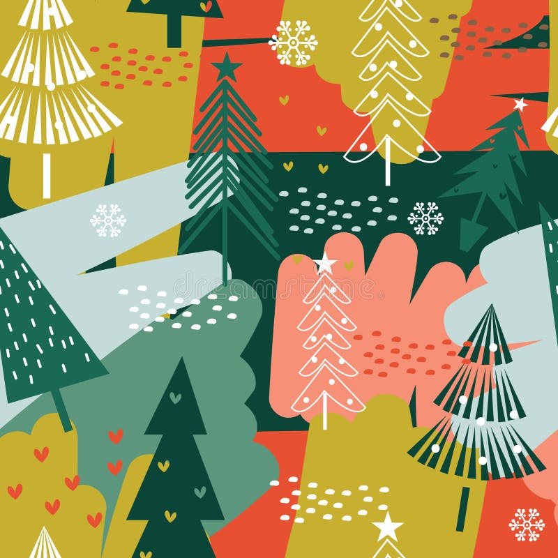 Seamless abstract Christmas background with red and green color. stock illustration Seamless abstract Christmas background with red and green color. stock illustration