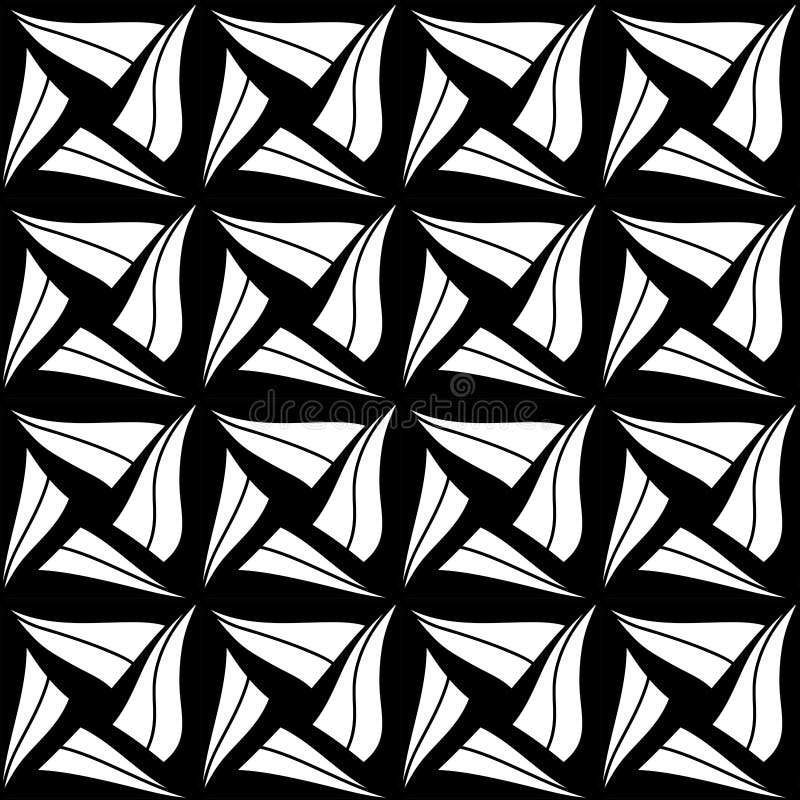 Seamless Abstract Cubes Pattern. Hand Drawn Geometric Tile Stock Vector ...