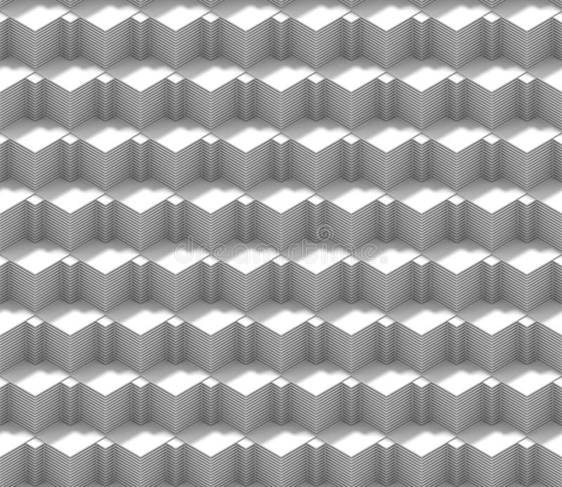 Seamless abstract 3d background pattern made of an array of multilayered cubes in shades of white vector illustration