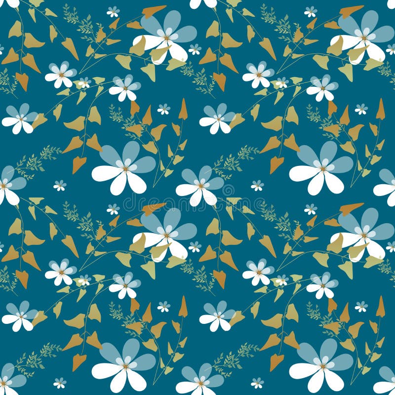 Seamless abstract floral pattern vector illustration