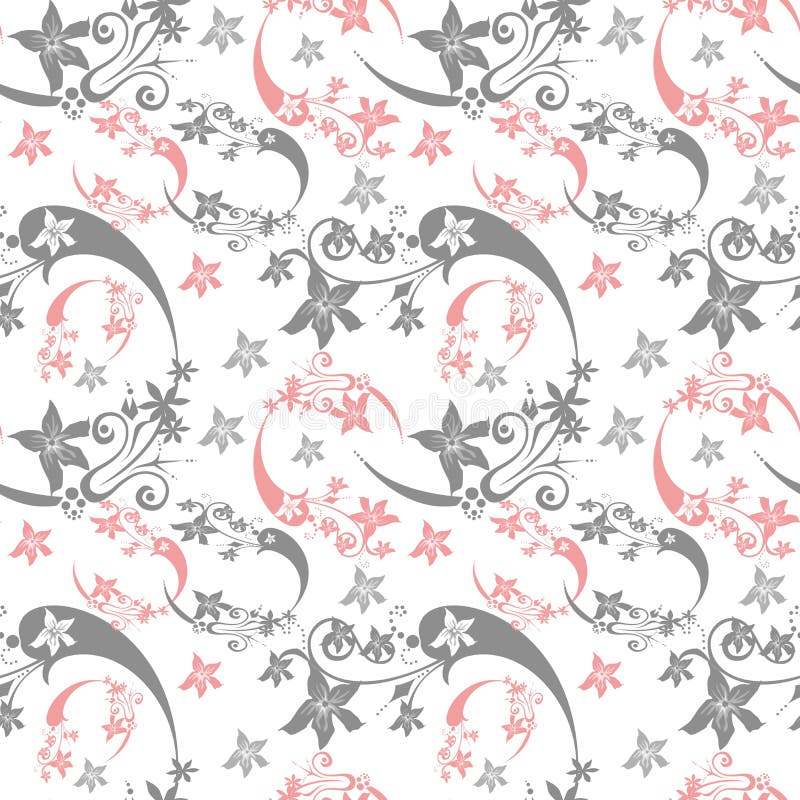 Seamless abstract floral pattern stock illustration