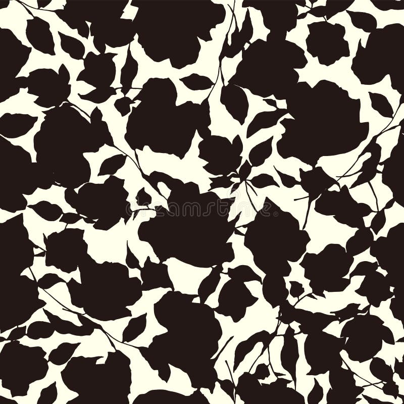 Seamless and abstract flower illustration pattern stock illustration