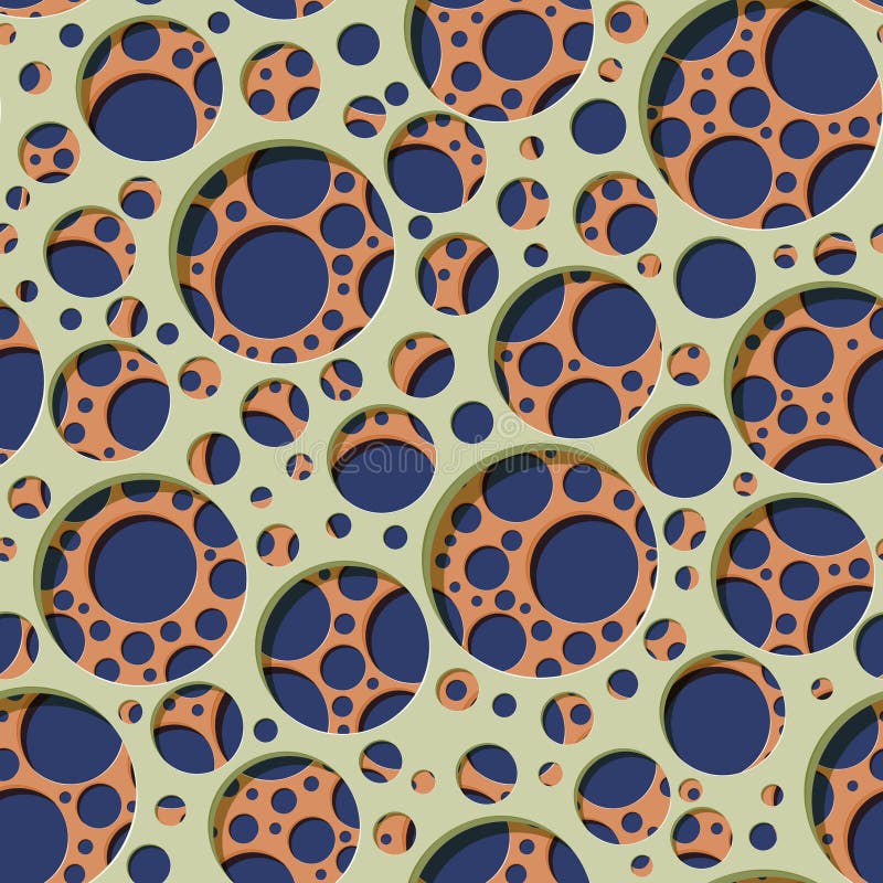 Abstract Distributed Round Holes Pattern Stock Illustration