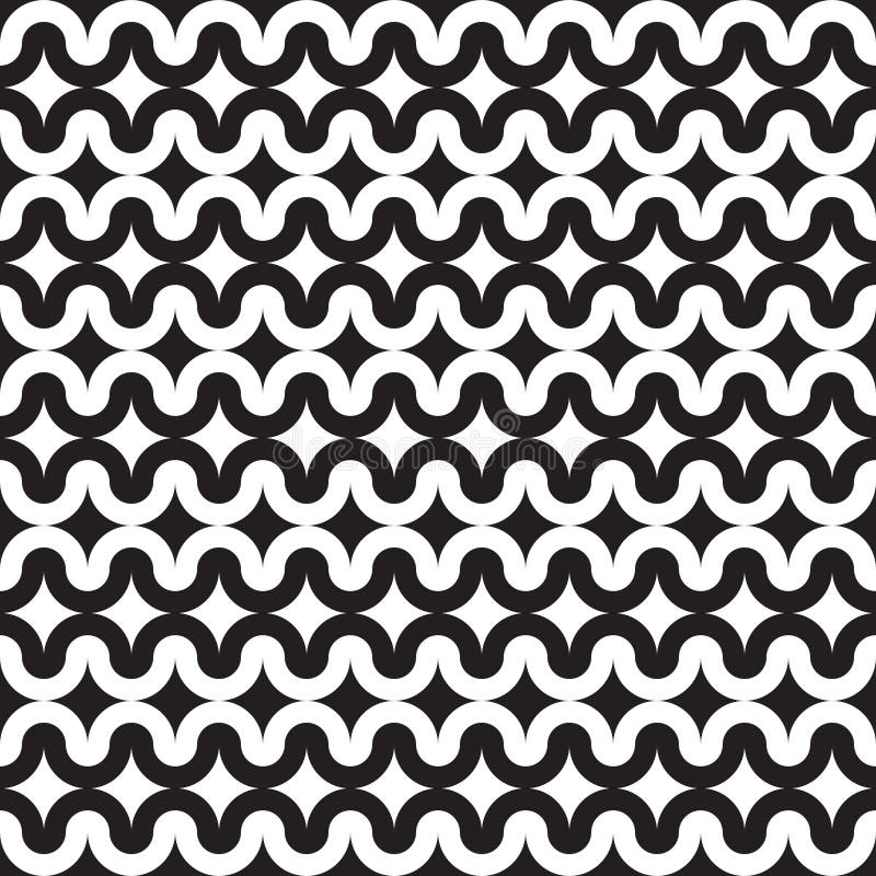 Seamless abstract geometric curve pattern vector illustration