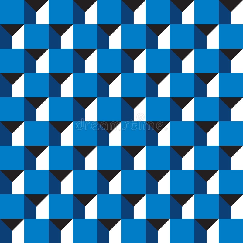 Seamless abstract geometric 3d block building pattern background vector illustration