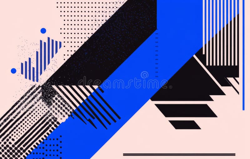 A seamless abstract geometric pattern blending modern and classical styles stock photography