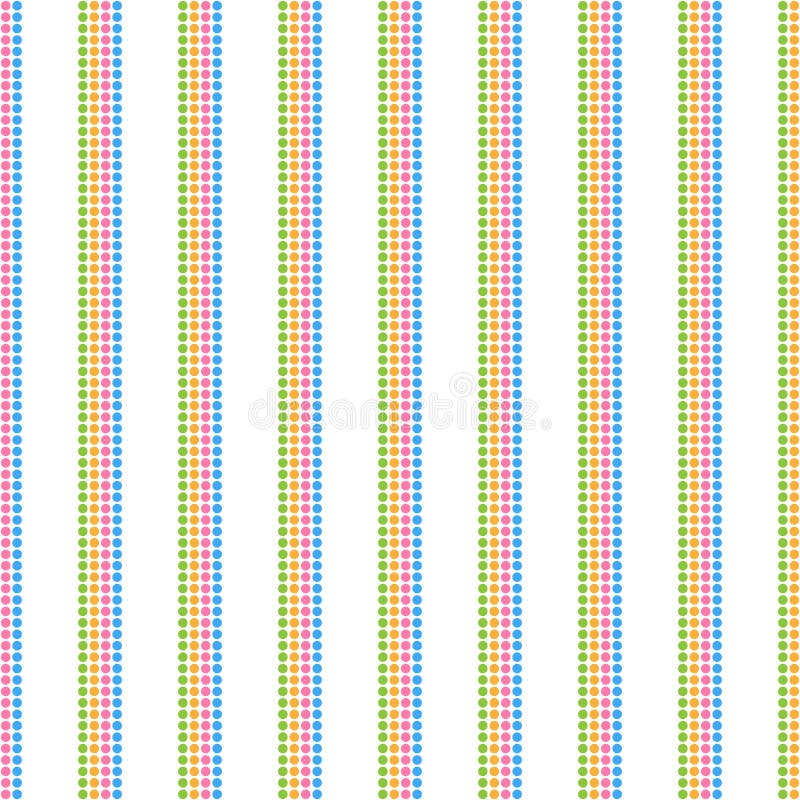 Seamless abstract geometric pattern with vertical lines made of dots. Colorful stripy vector illustration. vector illustration