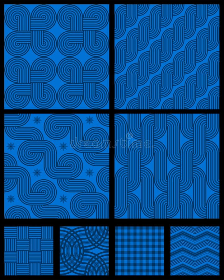 Seamless Abstract Geometric Patterns Stock Vector Illustration of