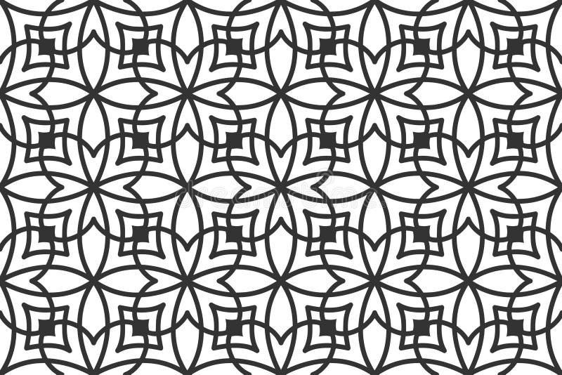 Seamless abstract geometric shape pattern stock illustration