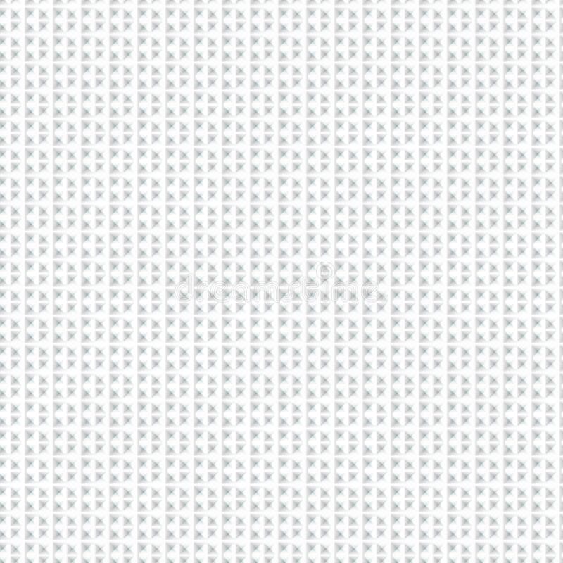 Seamless Abstract Geometric White Pattern stock illustration