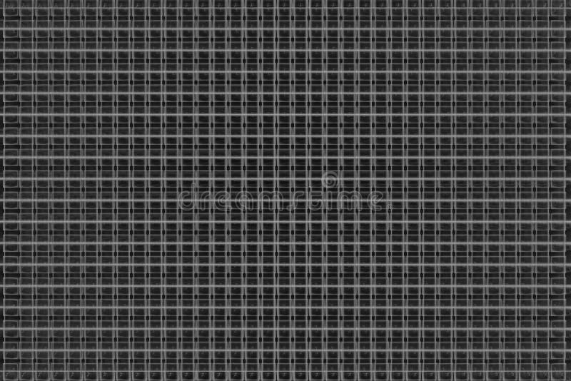 Seamless Abstract Gray and black color geometric ornament, background wallpaper with square and round pattern for web site stock illustration