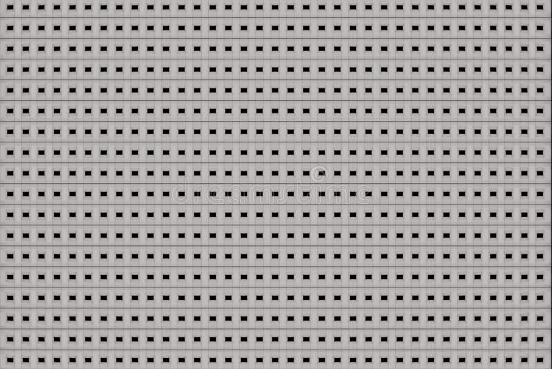 Seamless Abstract Gray and black color geometric ornament, background wallpaper with square and round pattern for web site stock illustration