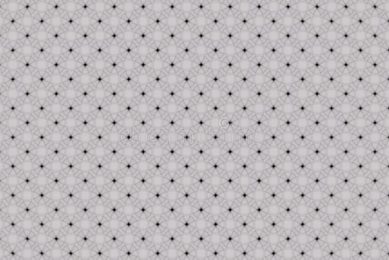 Seamless Abstract Gray and black color geometric ornament, background wallpaper with square and round pattern for web site royalty free illustration.