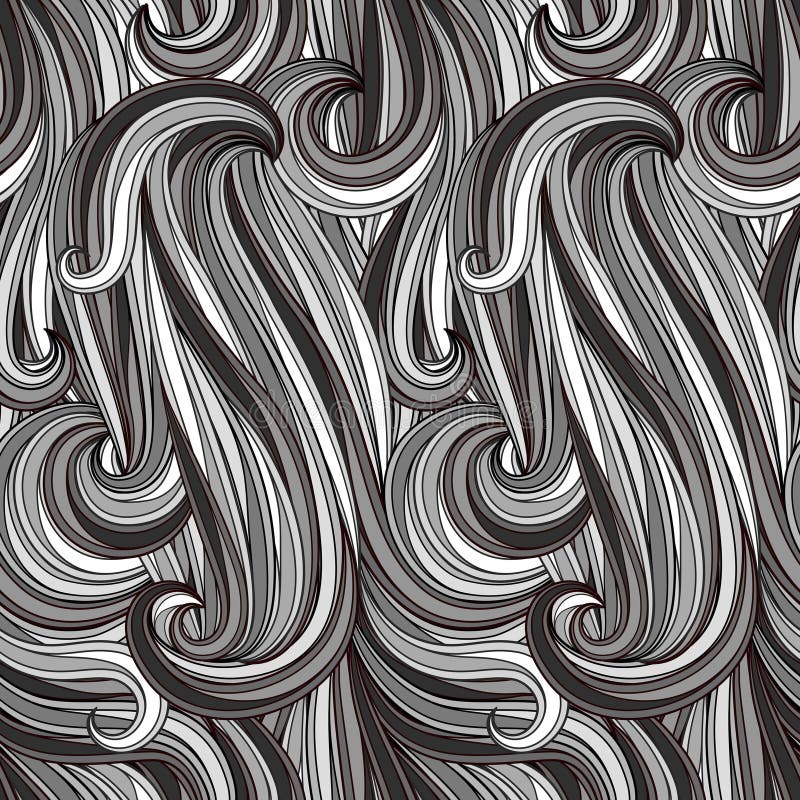 Seamless abstract monochrome pattern