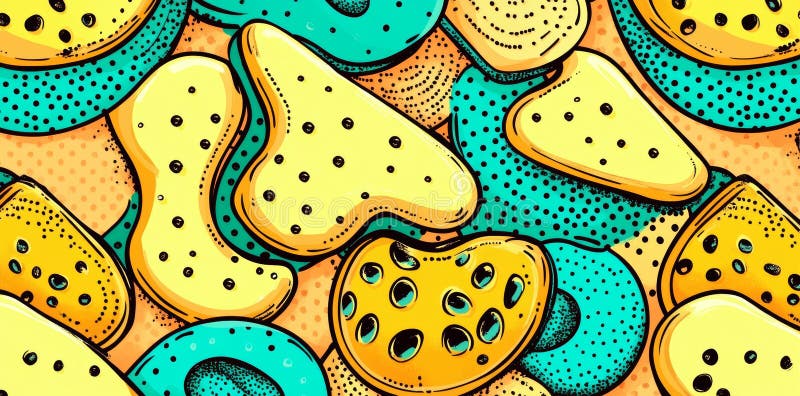 Seamless abstract pattern of autumn foliage. Ideal for modern designs across different surfaces royalty free stock photography