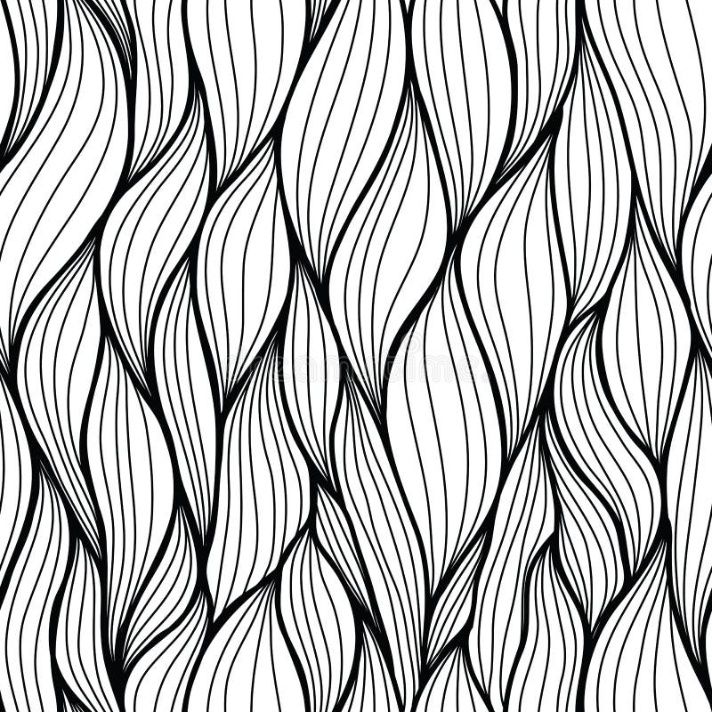 Seamless abstract pattern. Black & white stock illustration