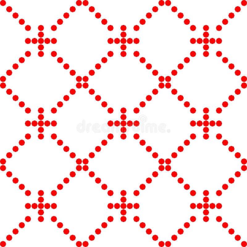 Abstract Grid Mesh Pattern With Plus Symbols Stock