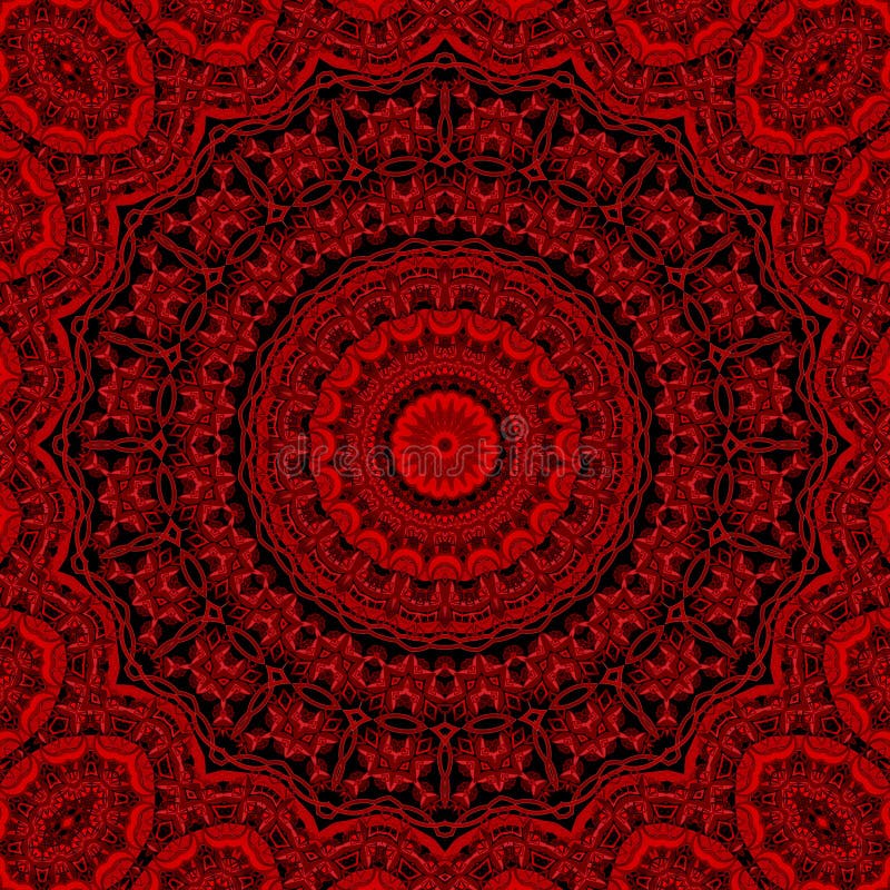 Seamless abstract pattern mandala round mosaic texture geometric royalty free illustration