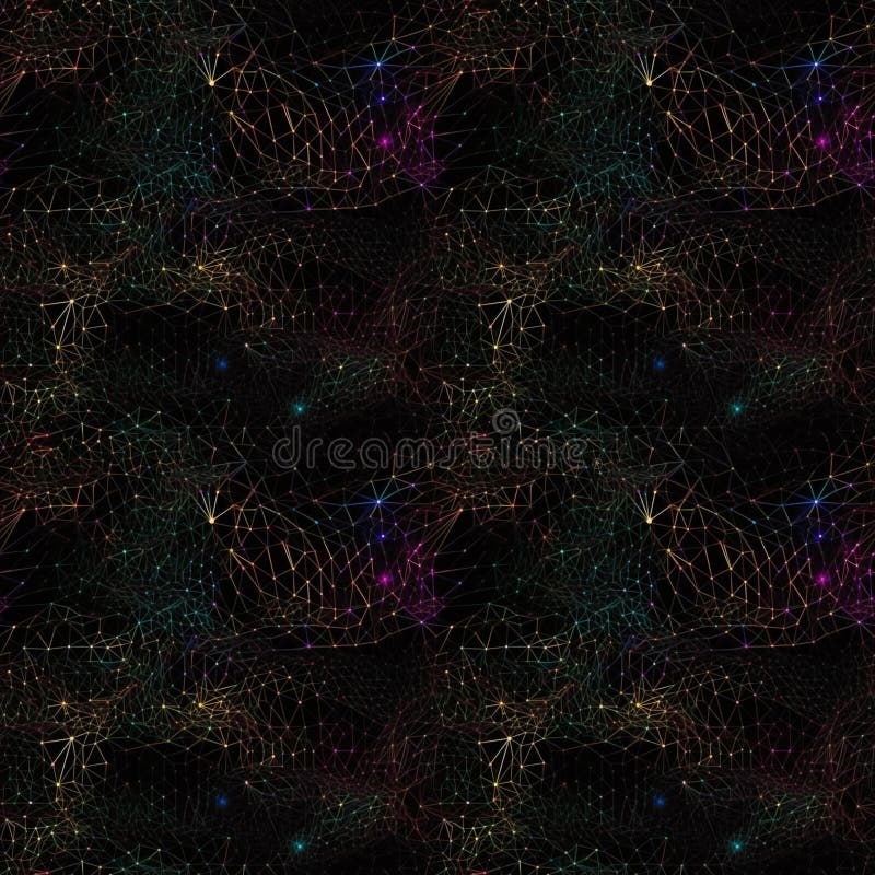 Rainbow colored digital data background with social network connection structure of information. Data technology AI generative stock photo