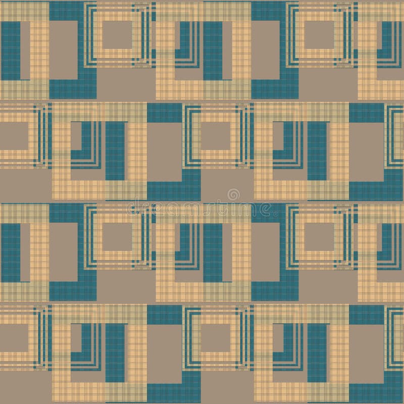 Seamless abstract pattern retro ornament geometric background stock illustration