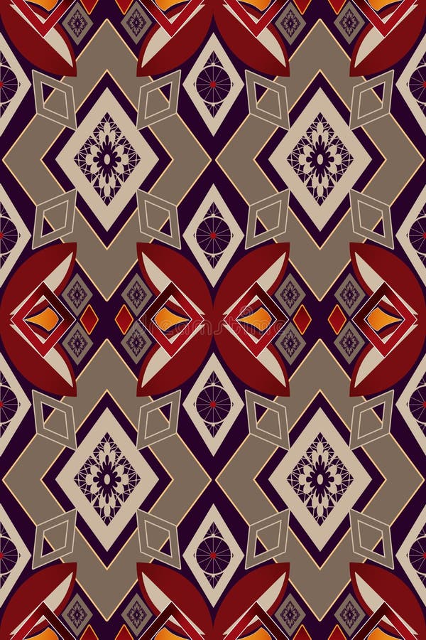 Seamless abstract pattern rhombuses square texture geometric background stock illustration