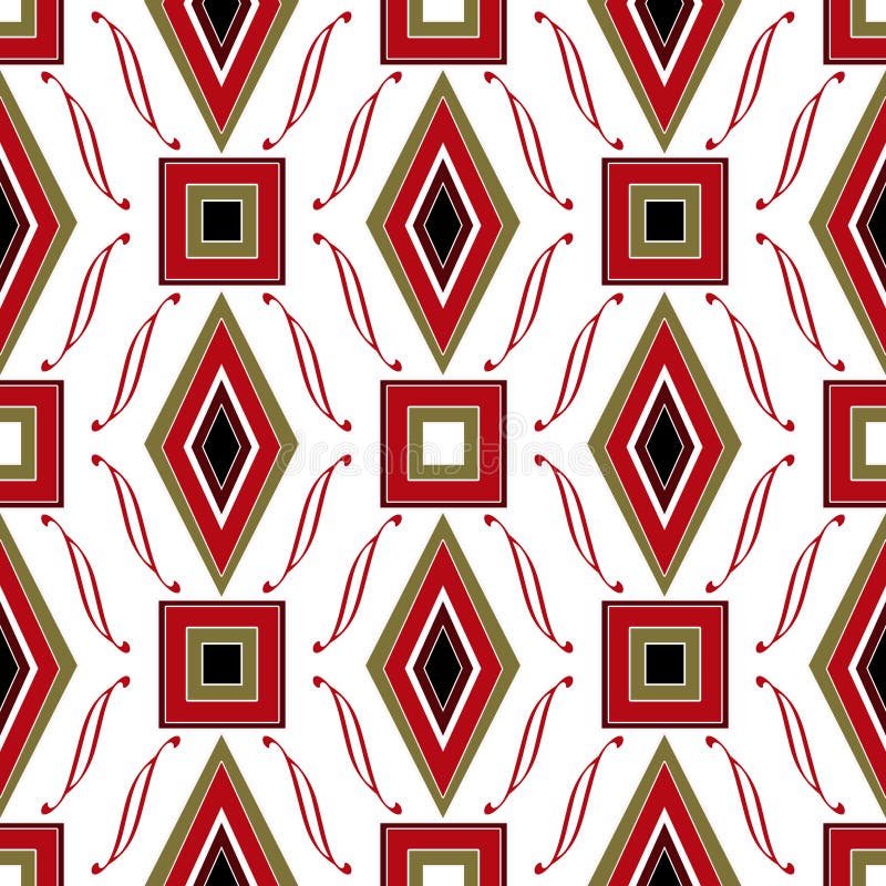Seamless abstract pattern rhombuses and square texture geometric royalty free illustration