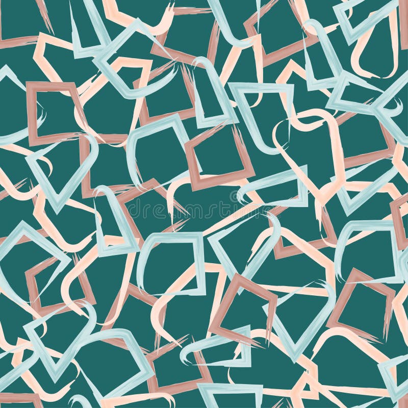 Seamless Abstract Pattern of Watercolor Rectangular Shapes Stock Vector