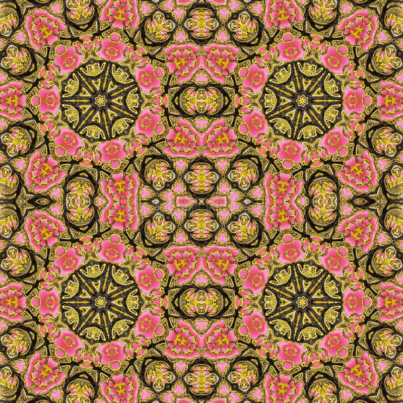 pink and gold flower wallpaper