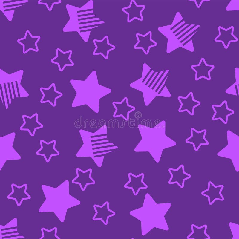 Seamless Abstract Purple Star Background. Vector Image Stock Vector ...