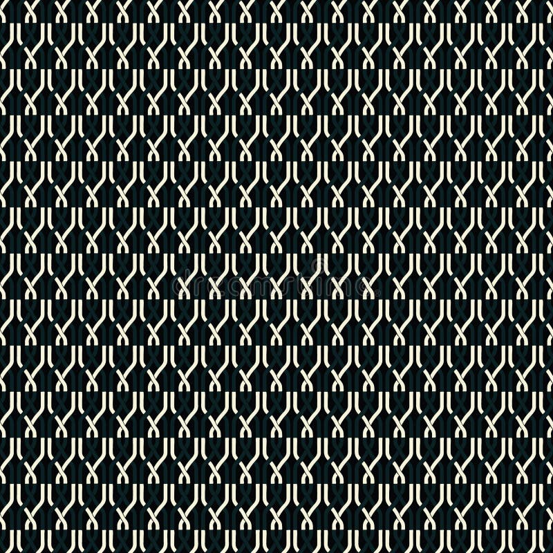 Seamless abstract retro geometric pattern. Chain elements in vertical layout. stock illustration