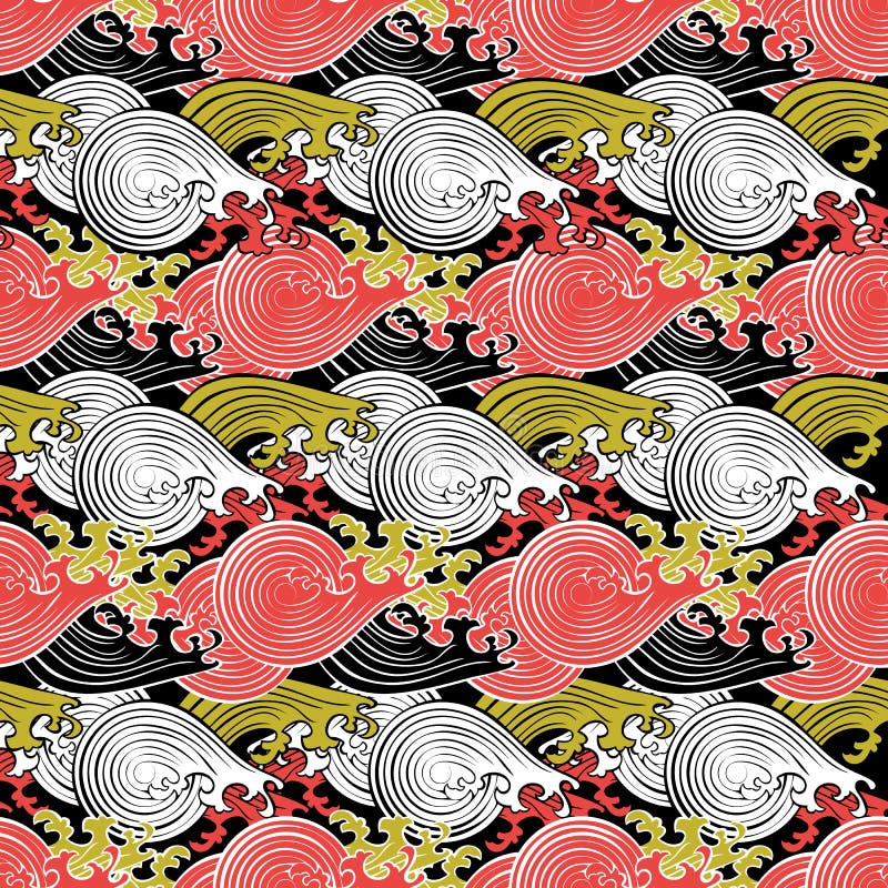 Seamless abstract retro geometric pattern. Circle elements in geometric rows royalty free illustration