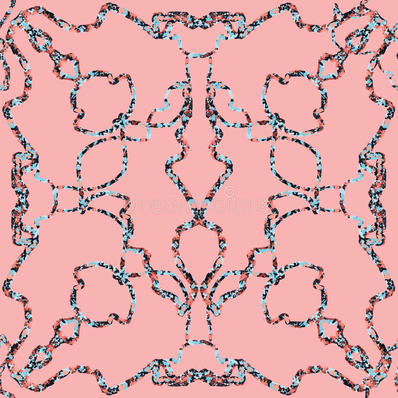 Seamless abstract textured pattern. Marblezied lines and doodles. royalty free illustration