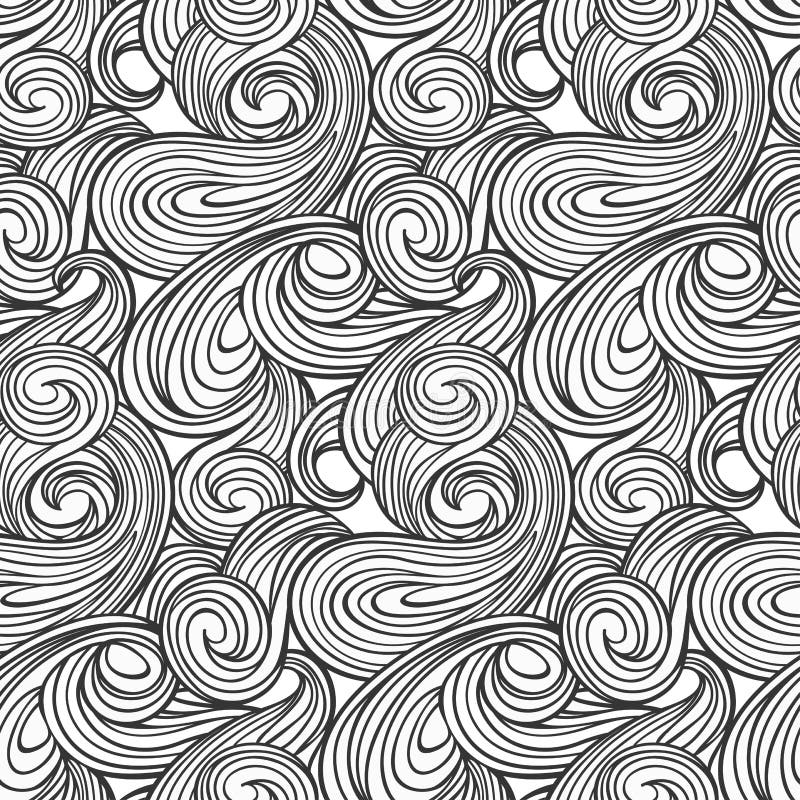 Seamless Abstract Wave Pattern Stock Illustration - Illustration of ...