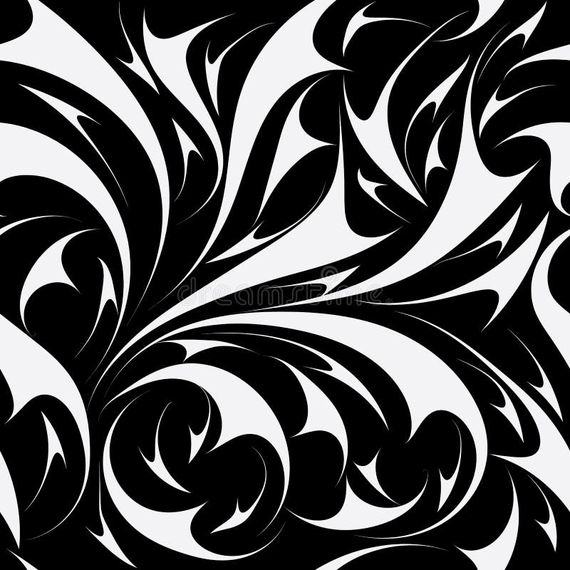 seamless abstrakt blom- modell Vektor svartvita Backgro stock illustrationer seamless abstrakt blom- modell Vektor svartvita Backgro stock illustrationer