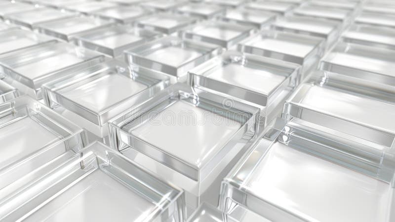 Seamless Array of Reflective Glass Cubes in High Resolution stock images