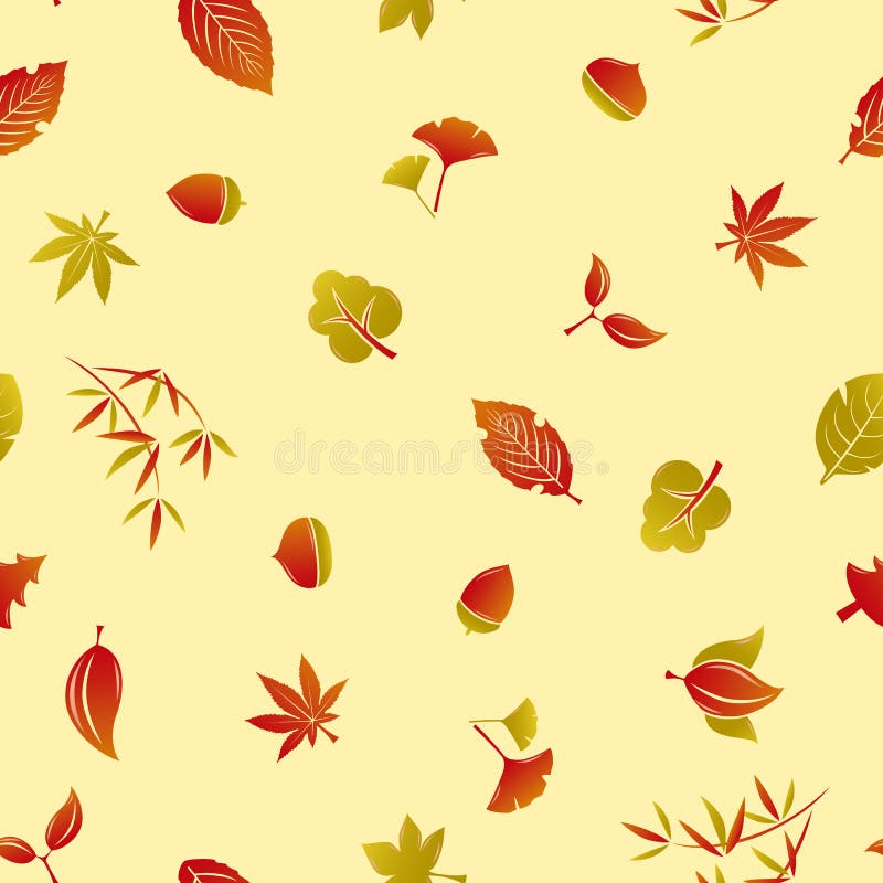 Autumn Foliage Leaf Icons Set Stock Vector - Illustration of bright ...