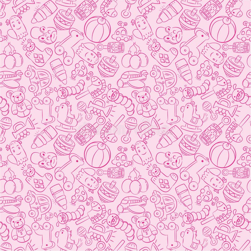 Seamless baby toy pattern