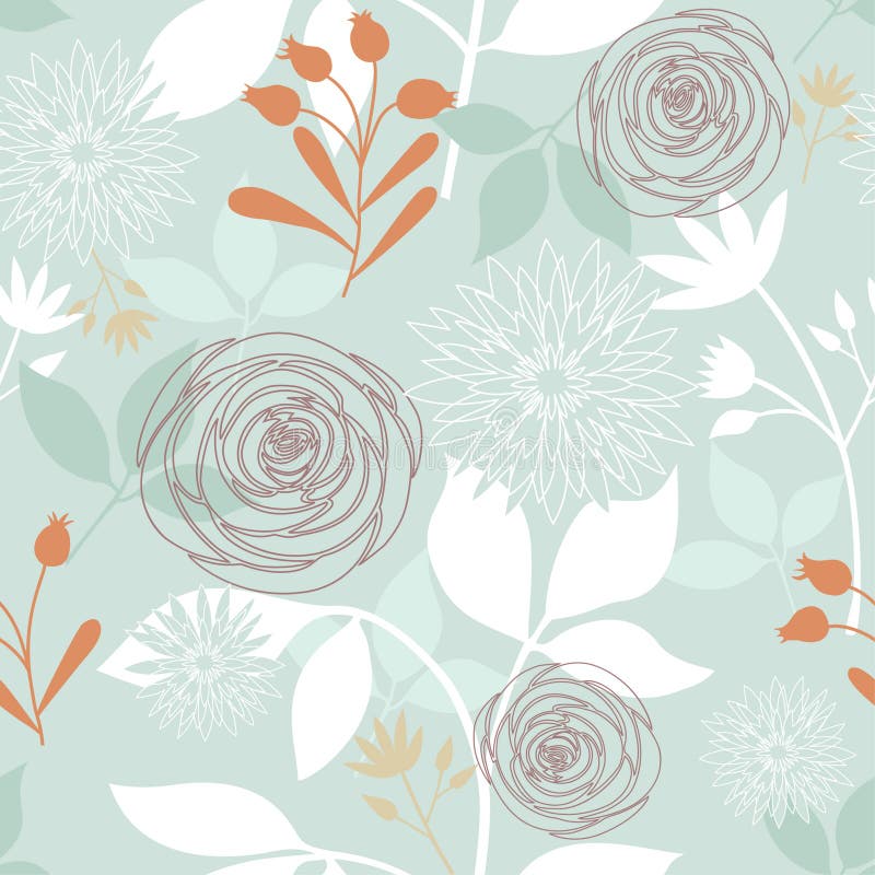 Seamless background stock vector. Illustration of flowers 22116983
