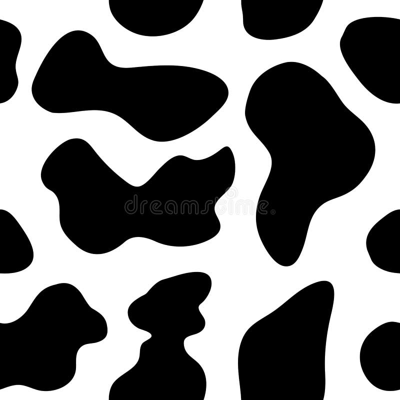 Seamless background of black and white cow pattern