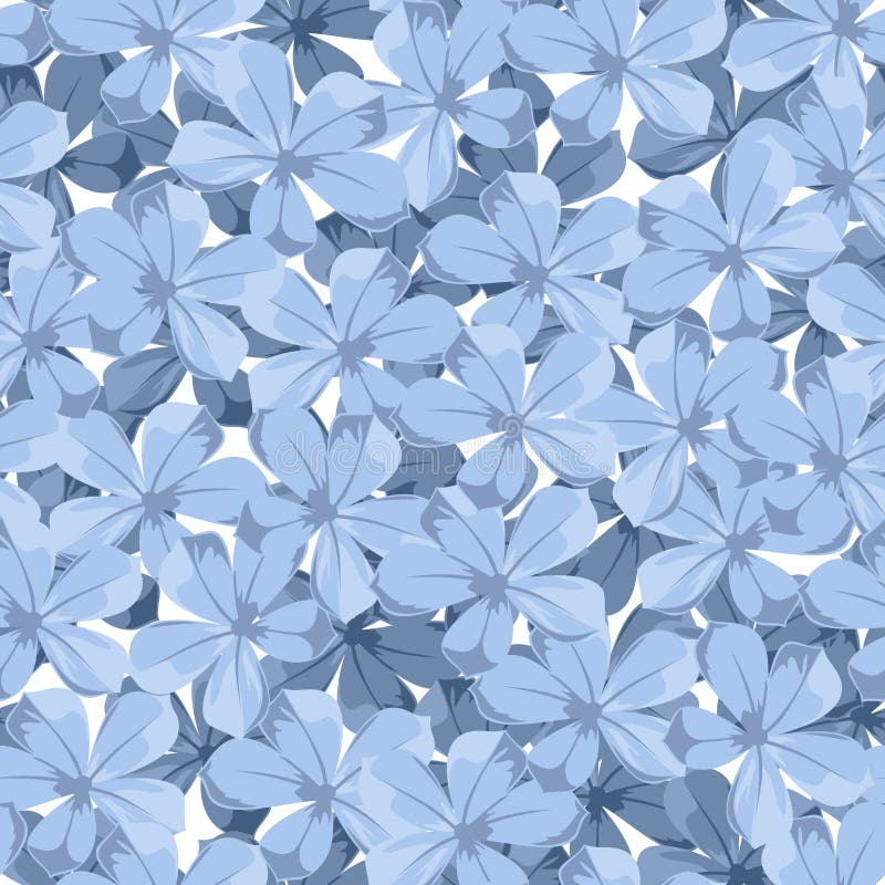 Seamless Background with Blue Flowers. Stock Vector Illustration of