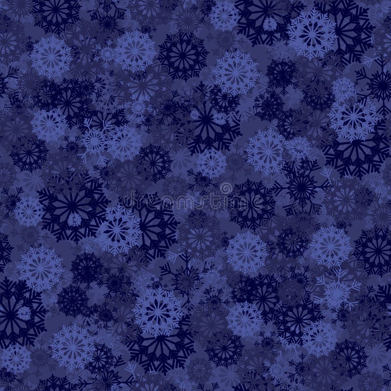 Seamless Background with Blue Snowflakes for Christmas Decorations