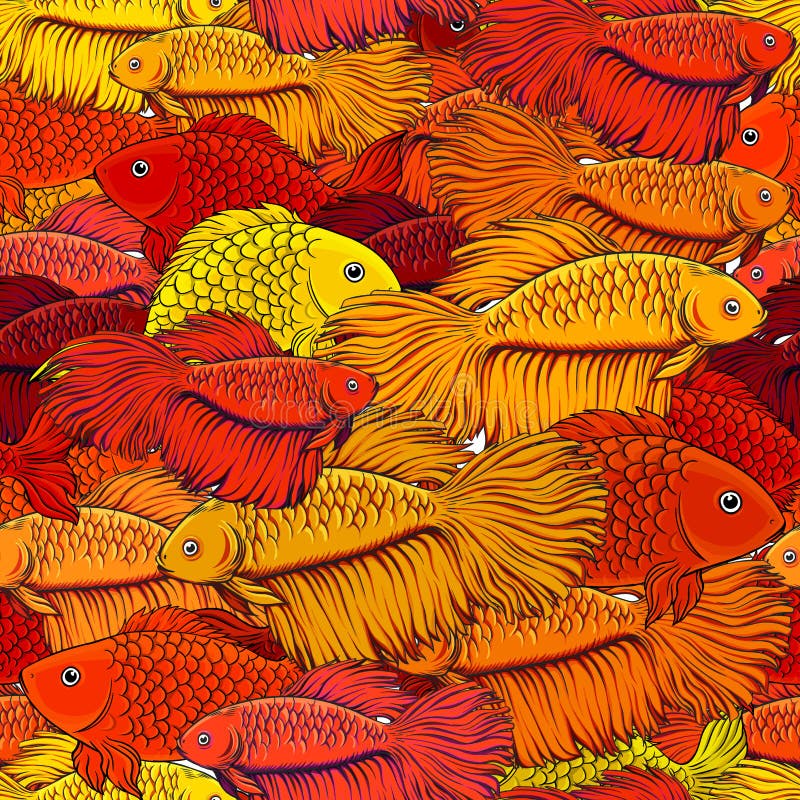 Pattern with red fish royalty free illustration Pattern with red fish royalty free illustration