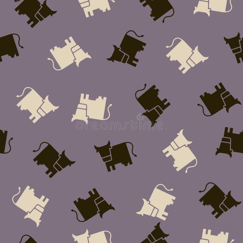 Seamless background: cow royalty free illustration