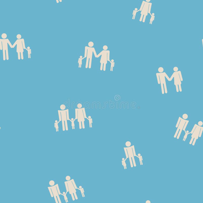 Seamless Background with Family Members Stock Vector - Illustration of ...