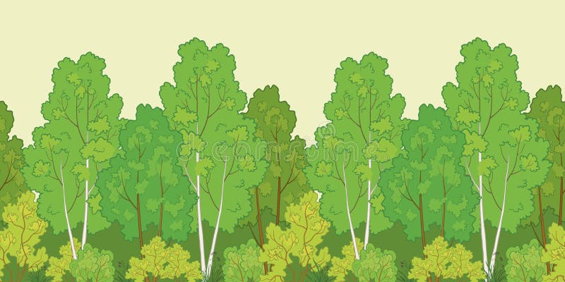 Seamless background, forest vector illustration Seamless background, forest vector illustration