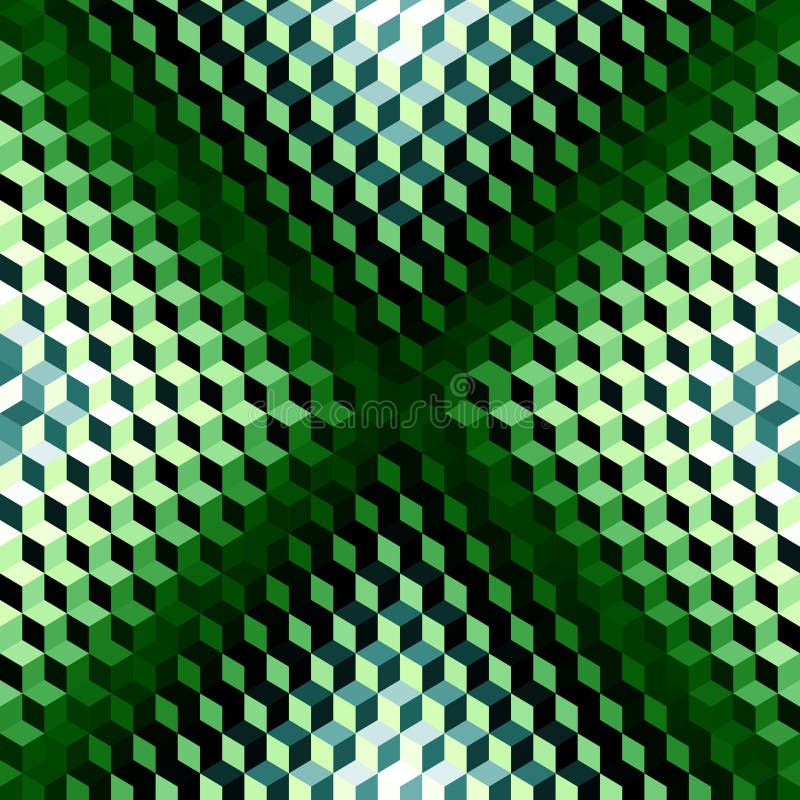 Geometric seamless pattern of a cubes in low poly style. royalty free illustration