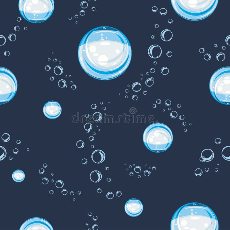 Seamless Background with Glass Balls and Bubbles Stock Vector